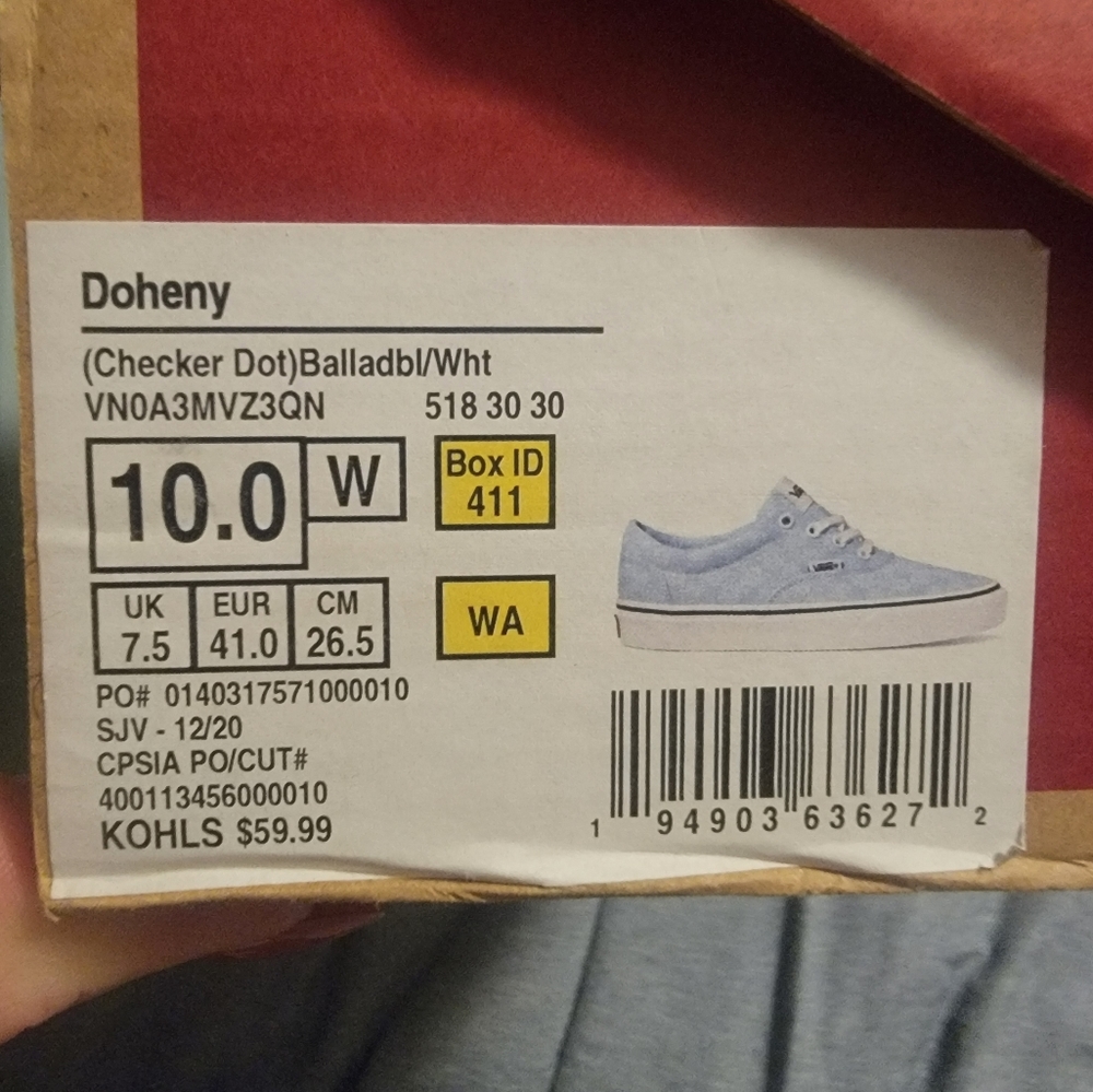 Checkered Van's size 10
